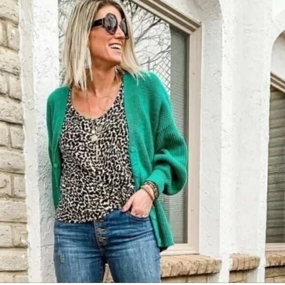 CAbi Tops - Cabi Plus Size XXl Knotty Tank Top Leopard Animal Print Sleeveless Layering 5759